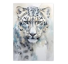 Watercolor snow leopard for sale  Delivered anywhere in USA 