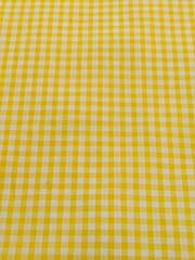 Yellow gingham polycotton for sale  Delivered anywhere in UK