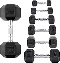 Hex dumbbells rubber for sale  Delivered anywhere in UK