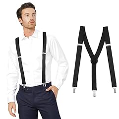 Black leather suspenders for sale  Delivered anywhere in USA 