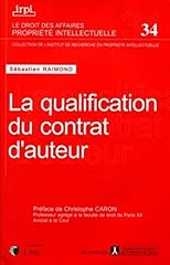 Qualification contrats auteur d'occasion  Livré partout en France