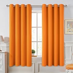 Miulee orange curtains for sale  Delivered anywhere in UK