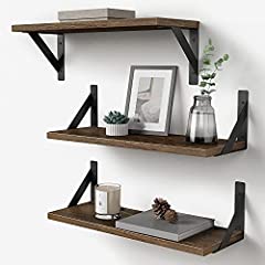 Rustic Floating Shelves Wall Mounted Set of 3, 17 Inch for sale  Delivered anywhere in USA 
