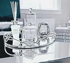 Silver round mirrored for sale  Delivered anywhere in UK