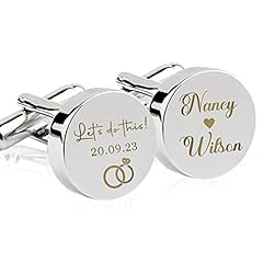 Cufflinks men personalised for sale  Delivered anywhere in UK