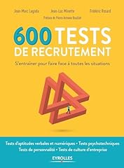 600 tests recrutement d'occasion  Livré partout en France
