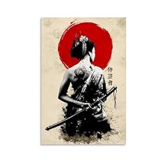 Geisha samurai dipinti usato  Spedito ovunque in Italia 