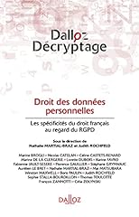 Droit données personnelles d'occasion  Livré partout en France