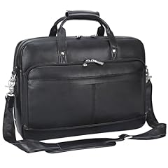 Black leather briefcase for sale  Delivered anywhere in USA 