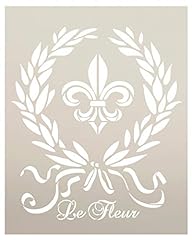 Fleur wreath stencil for sale  Delivered anywhere in USA 