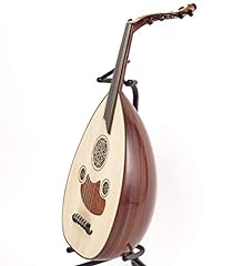 Legno di mogano turco Oud fatto a mano, strumento musicale orientale, liuto con custodia morbida e corde Kurschner installate usato  Spedito ovunque in Italia 