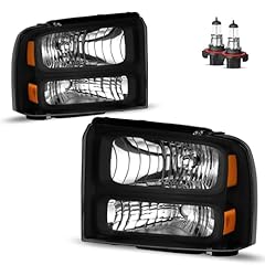 KarSpareHub Headlights Assembly for 2005-2007 Ford F250 F350 F450 F550 Super Duty Headlamp Replacement Black Housing Driver & Passenger Side for sale  Delivered anywhere in USA 