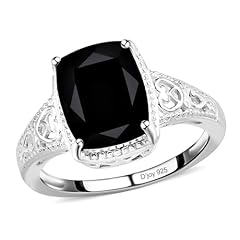 Black tourmaline ring for sale  Delivered anywhere in UK