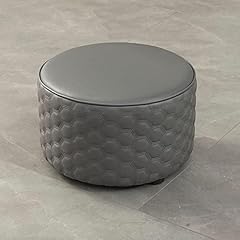 Round leather ottomans for sale  Delivered anywhere in UK