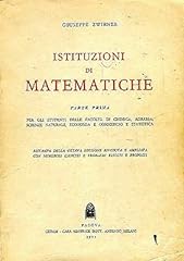 Istituzioni matematiche parte usato  Spedito ovunque in Italia 