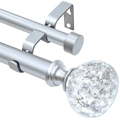 Silver double curtain for sale  Delivered anywhere in USA 