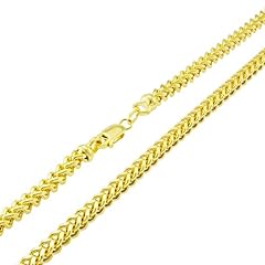 Nuragold 10k Yellow Gold 4mm Franco Chain Box Square, used for sale  Delivered anywhere in USA 
