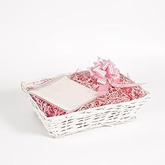 White wicker basket for sale  Delivered anywhere in UK