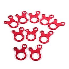 10pcs Aluminum Wind Rope Buckle Red Cord Adjuster for Tent Camping Hiking Backpacking Outdoor Activity for sale  Delivered anywhere in Canada