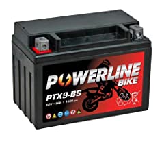 PTX9-BS Powerline Factory Sealed Motorcycle Battery, used for sale  Delivered anywhere in UK