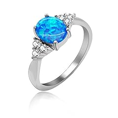 Uloveido 2.96g 925 Sterling Silver Birth-Stone Ring for sale  Delivered anywhere in UK