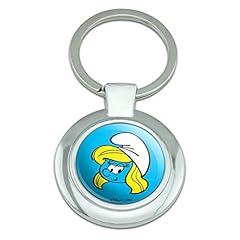 Smurfette face keychain for sale  Delivered anywhere in USA 