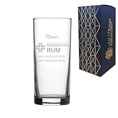 Engraved rum glass for sale  Delivered anywhere in UK