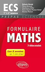 Formulaire maths ecs d'occasion  Livré partout en France