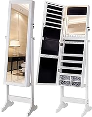 LUXFURNI LED Light Jewelry Cabinet Armoire, Standing, used for sale  Delivered anywhere in Canada