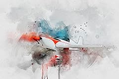 Awesometik airplane watercolor for sale  Delivered anywhere in USA 