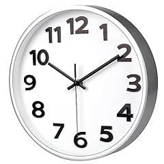 Silver wall clock for sale  Delivered anywhere in USA 