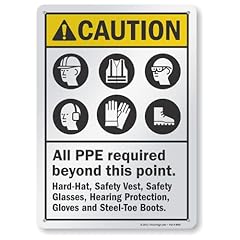 Smartsign caution ppe for sale  Delivered anywhere in USA 