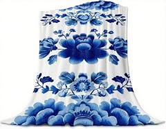 Blue throw blanket for sale  Delivered anywhere in UK
