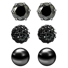 Jewelrieshop black studs for sale  Delivered anywhere in USA 