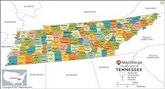 Tennessee counties map for sale  Delivered anywhere in USA 
