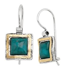 Silpada 'Emerald Lake' Compressed Turquoise Drop Earrings, used for sale  Delivered anywhere in USA 