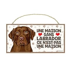 Labrador chocolate affiche d'occasion  Livré partout en Belgiqu