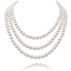 Used, Kalse 3 Strands 4mm Simulated Pearl Choker Chunky Bib for sale  Delivered anywhere in Canada