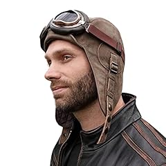 Leather aviator hat for sale  Delivered anywhere in USA 