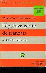 Principes méthodes épreuve d'occasion  Livré partout en France