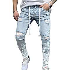 Jeans uomo strappati usato  Spedito ovunque in Italia 