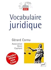 Vocabulaire juridique d'occasion  Livré partout en France