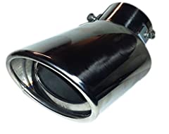 CHROME EXHAUST TIP OVAL TIP 178MM EASY TO FIT - SCREW/CLIP for sale  Delivered anywhere in UK