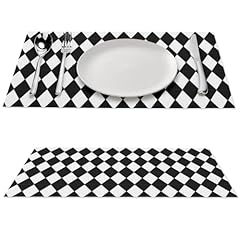 Placemats set black for sale  Delivered anywhere in USA 
