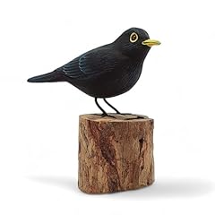 Wood carved blackbird for sale  Delivered anywhere in UK