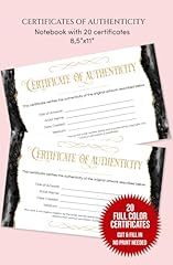 Certificate authenticity artwo for sale  Delivered anywhere in UK