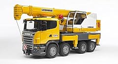 Used, Bruder Scania R Series Liebherr Crane Truck with Light for sale  Delivered anywhere in Ireland