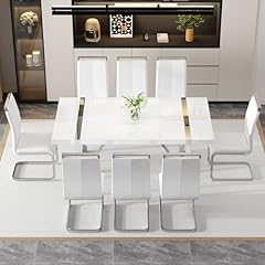 Muuoky white dining for sale  Delivered anywhere in USA 