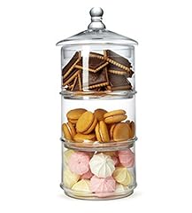 MyGift 16 inch 3 Tier Stacking Apothecary Jars, Round for sale  Delivered anywhere in USA 