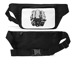 1JZ Car Engine Vector Graphic Unisex Waist Bag Black for sale  Delivered anywhere in Ireland